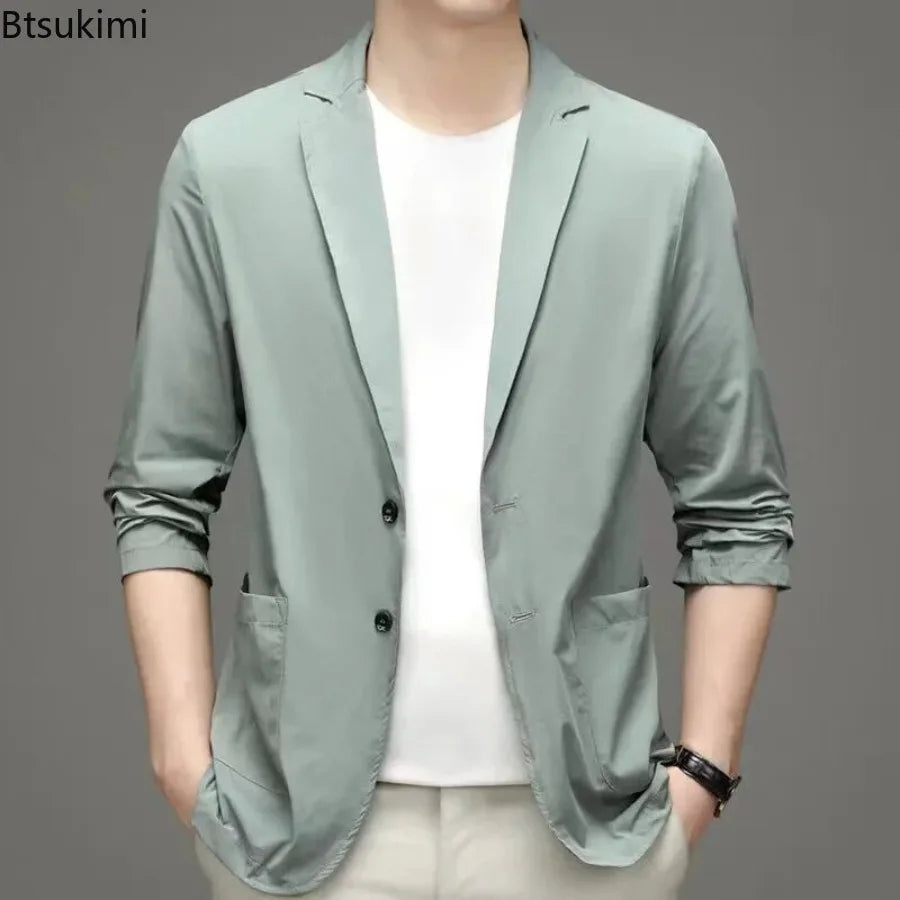 Men’s High-End Ice Silk Blazer