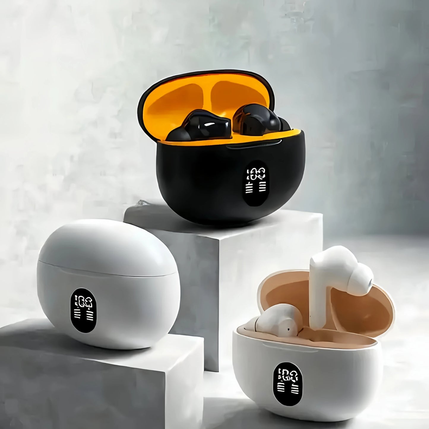 S510 TWS Bluetooth Earbuds – Noise-Reducing, LED Display
