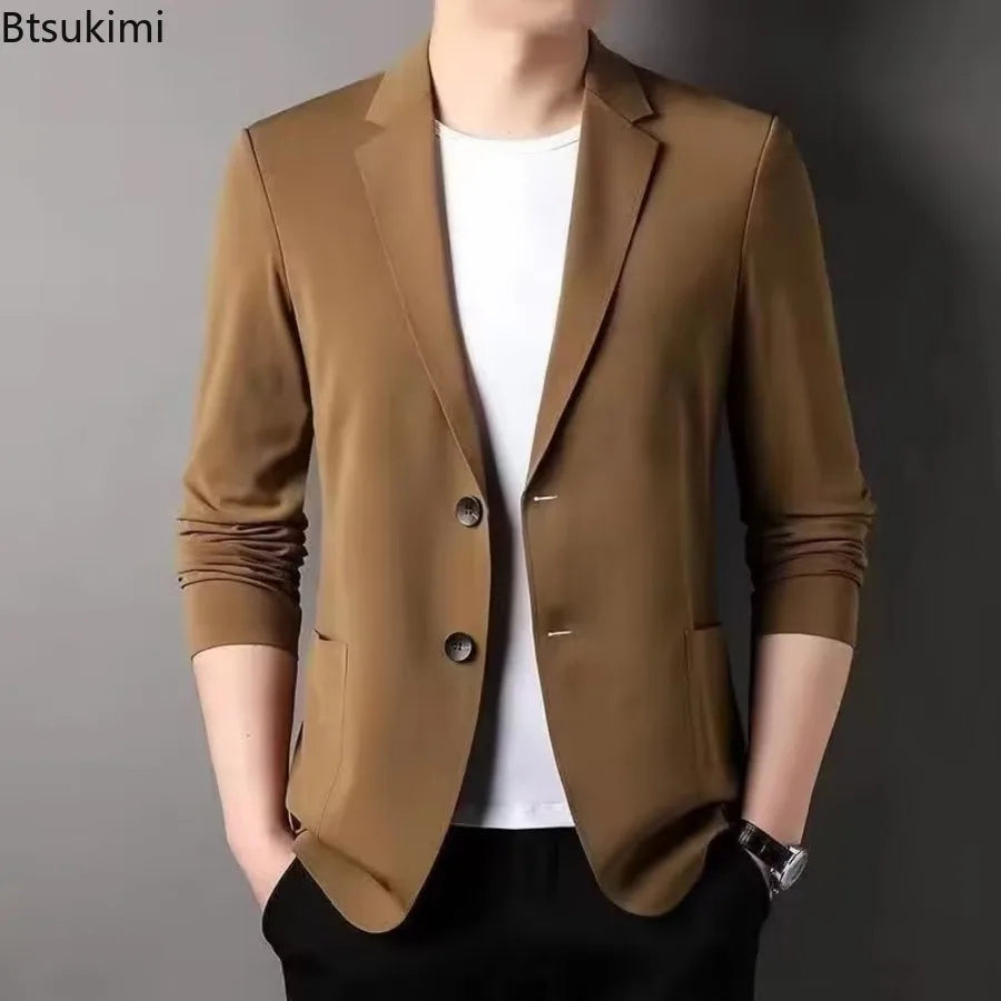 Men’s High-End Ice Silk Blazer
