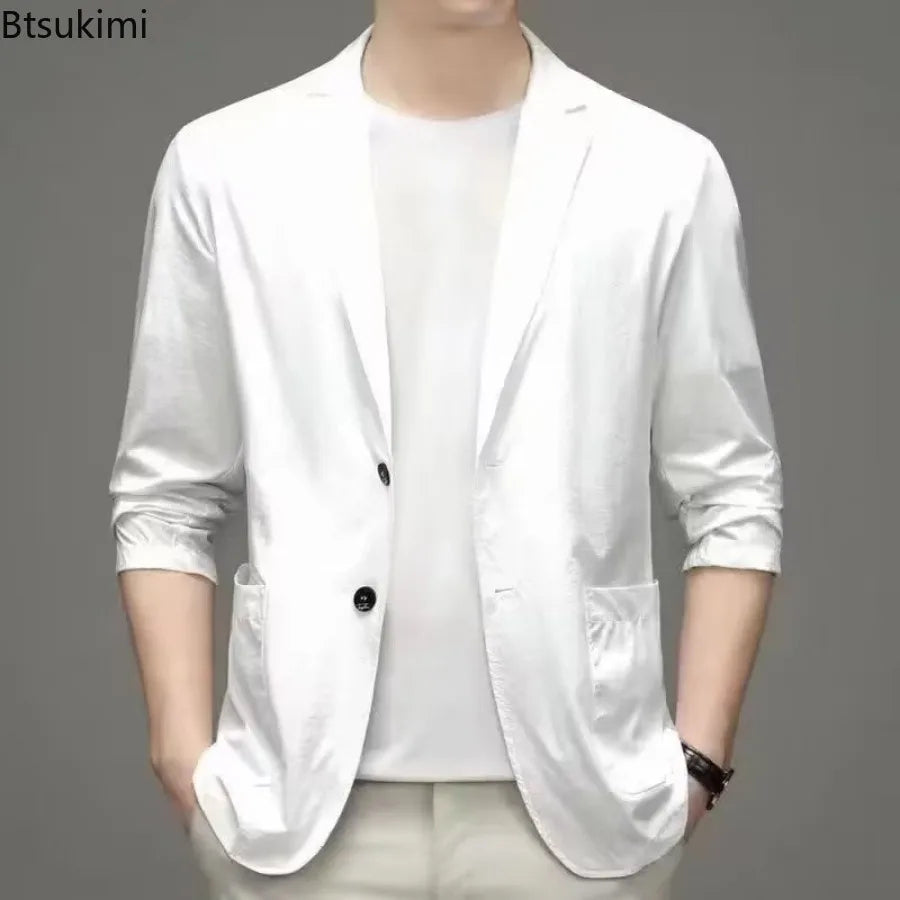 Men’s High-End Ice Silk Blazer