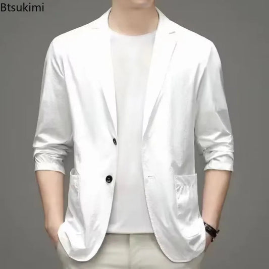 Men’s High-End Ice Silk Blazer