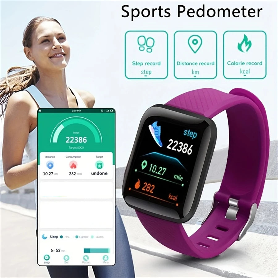 Unisex Smartwatch – Fitness Tracker & Message Alert for Xiaomi/Huawei