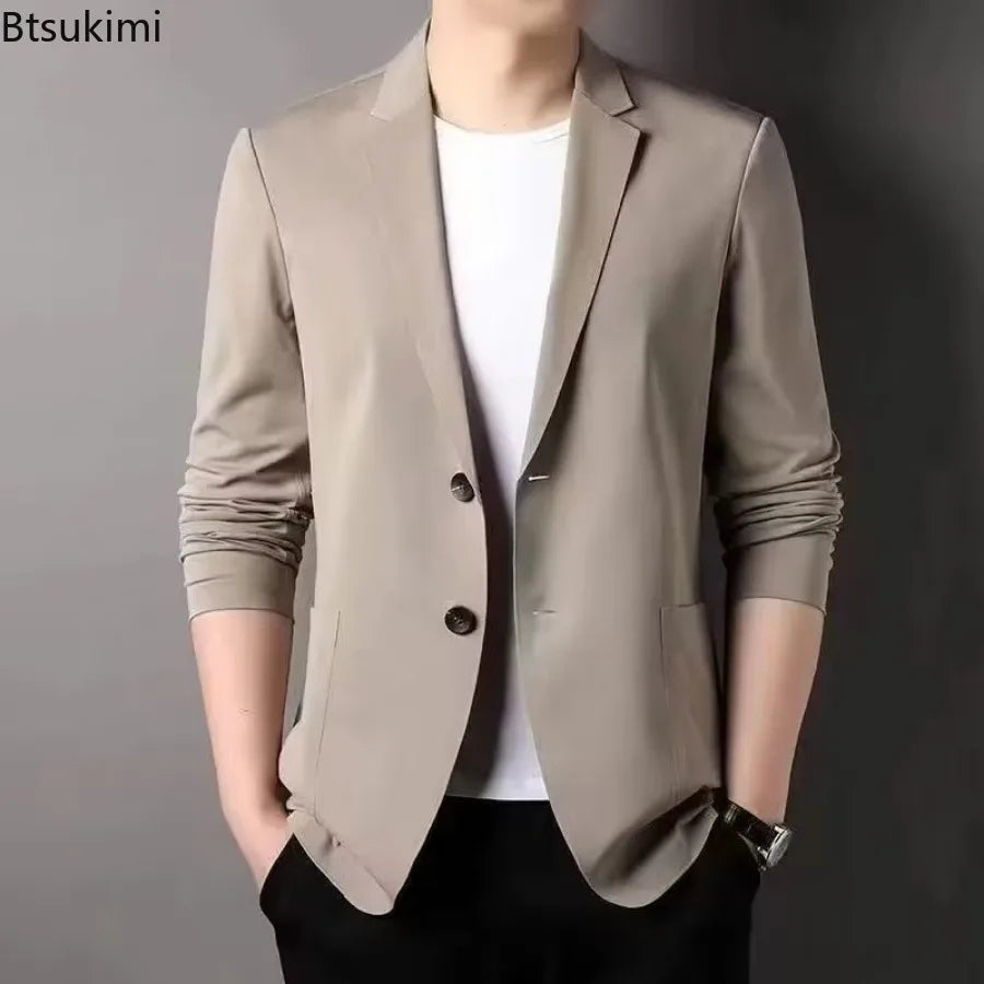Men’s High-End Ice Silk Blazer
