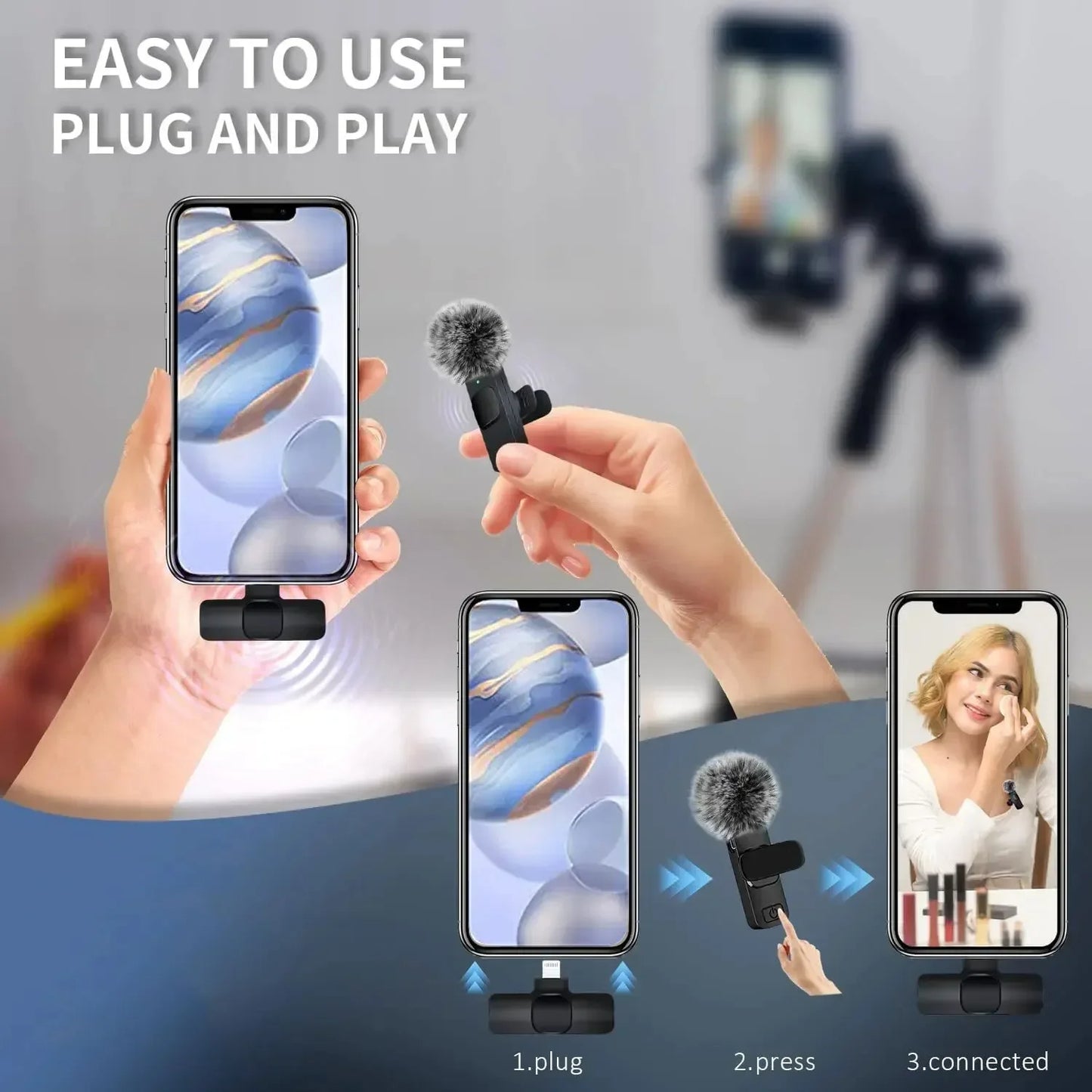 portable Wireless Lavalier Mic