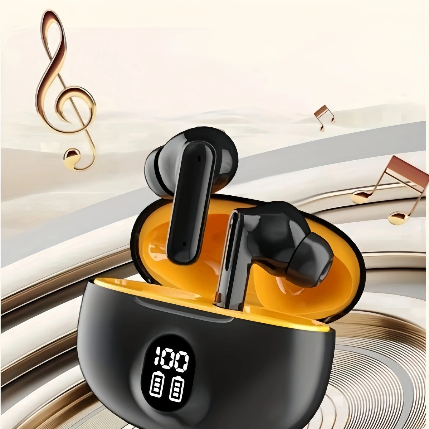 S510 TWS Bluetooth Earbuds – Noise-Reducing, LED Display